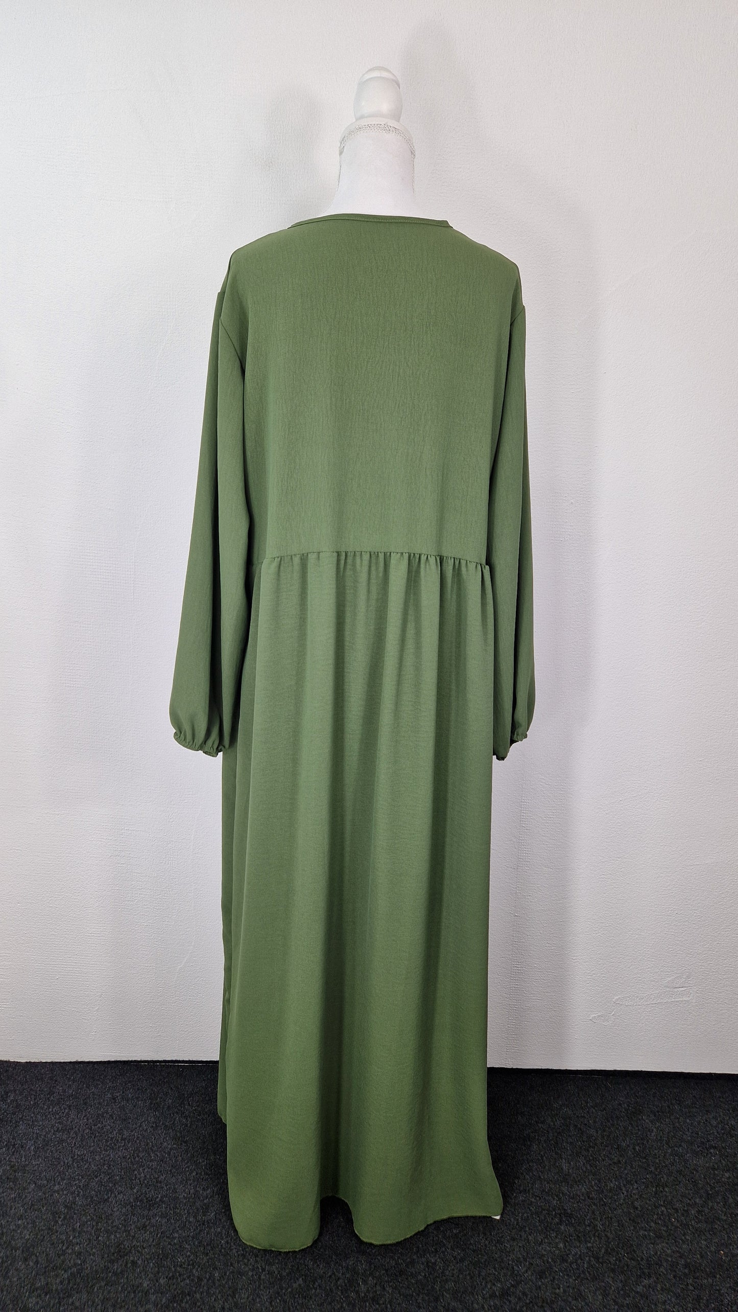 Abaya mit Rüschen - Khaki