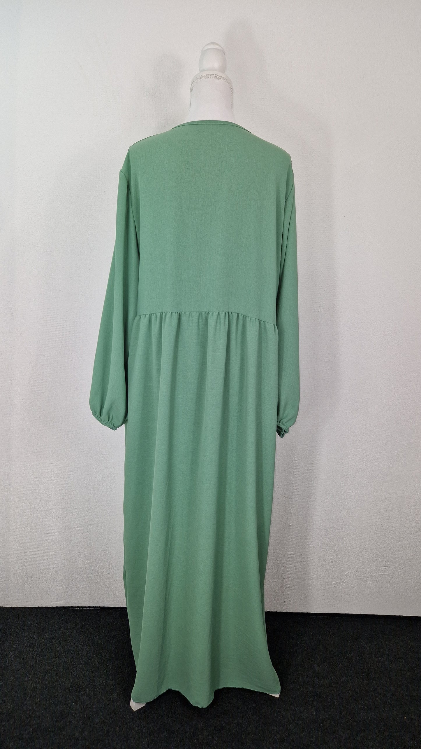 Abaya mit Rüschen - Light Green