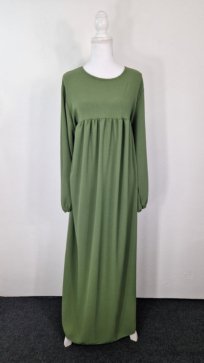 Abaya mit Rüschen - Khaki