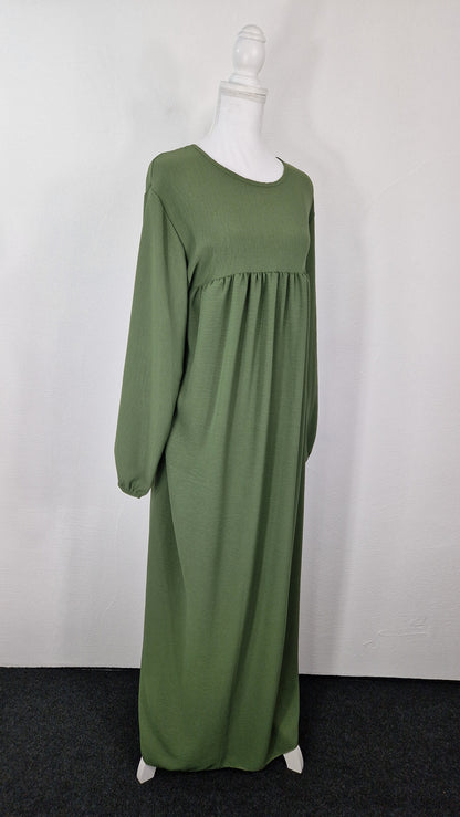 Abaya mit Rüschen - Khaki