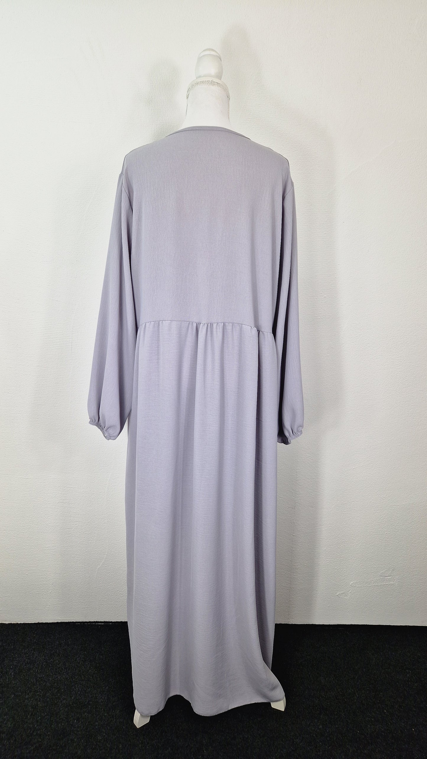 Abaya mit Rüschen - Light Gray